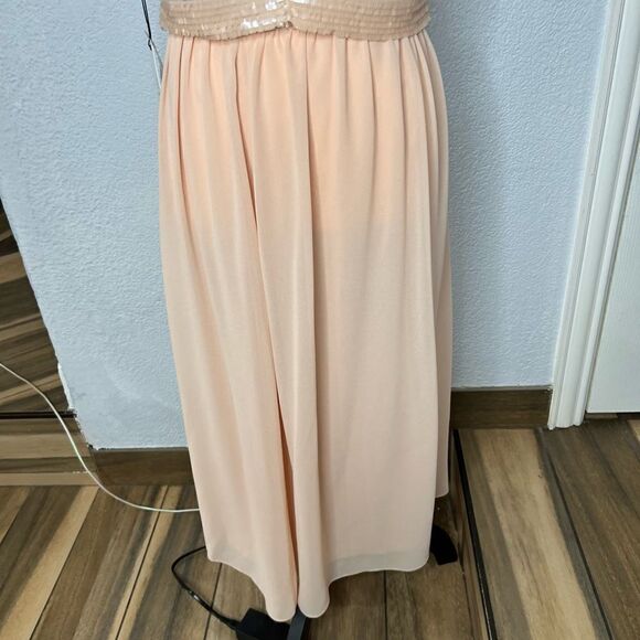 NEW! Ali & Jay Chevron Sequin Two Piece Midi Cream Bridal Dress Size Large - Picture 5 of 15